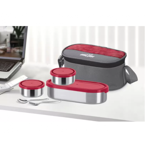 Lonchera De 3 Contenedores De Acero Inoxidable Marca Milton