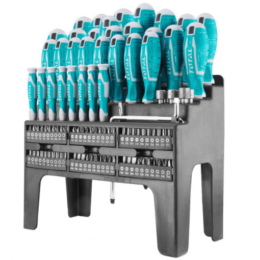 Set Destornilladores 100 Pzs Total Ergonómico
