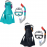 Set de buceo (aletas, máscara y tubo de buceo)