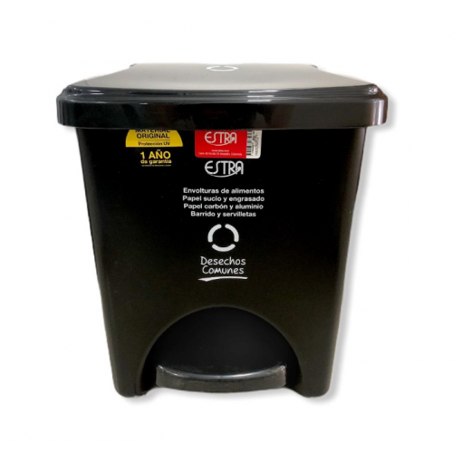 Tacho Basura Con Pedal Rojo Negro 20 Litros