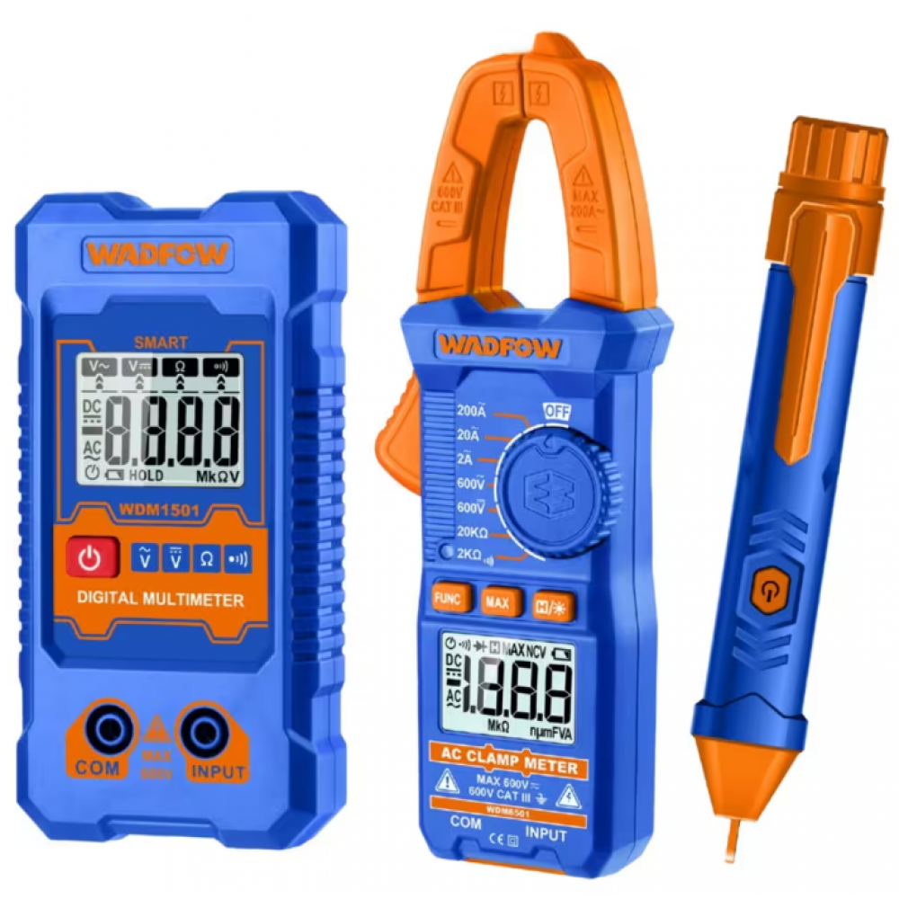 Multimetro , pinza amperimétra y detector de voltaje