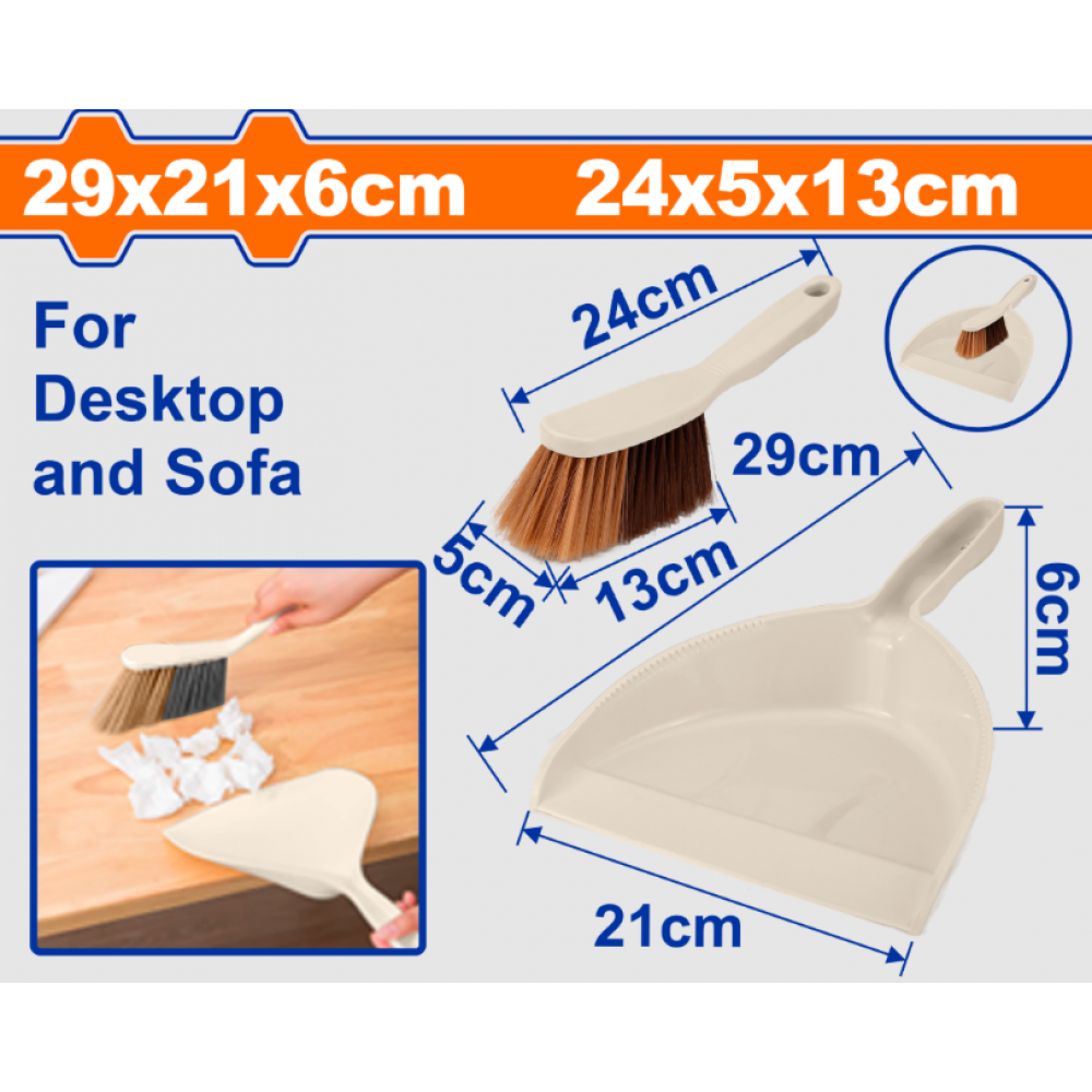 SET CEPILLO DE MANO + PALA WADFOW