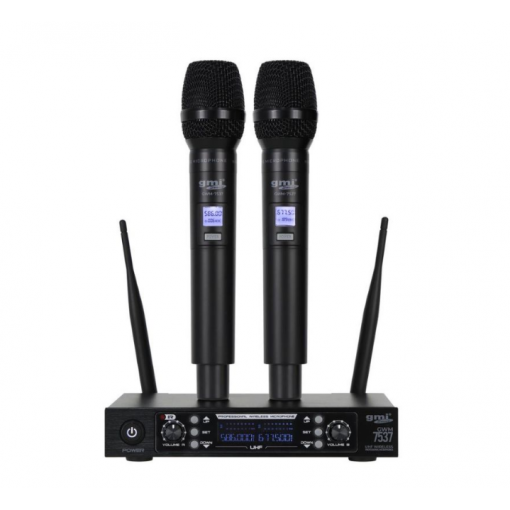 MICROFONO INALAMBRICO MULTIFRECUENCIA UHF RECARGABLE GMI