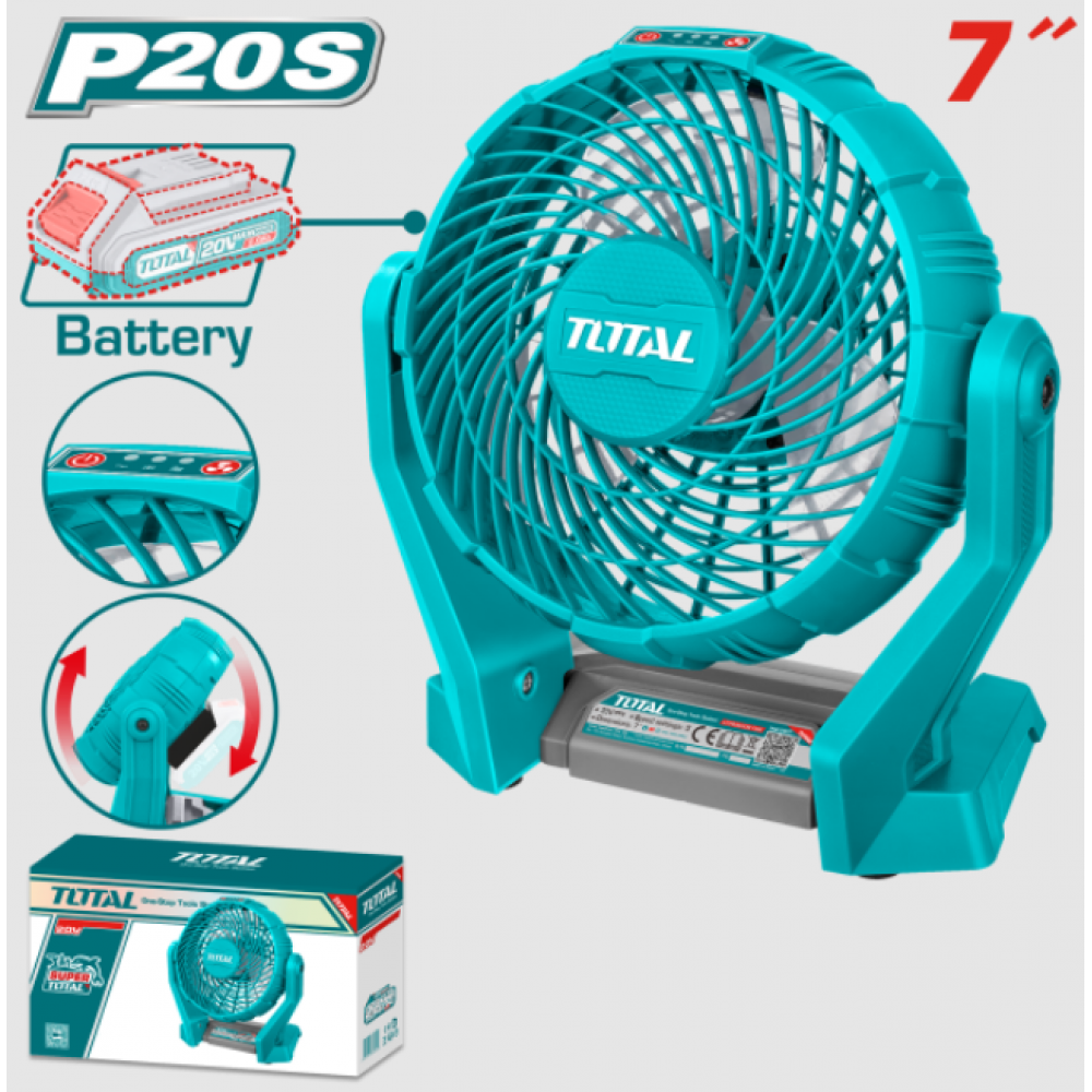 Ventilador Inalámbrico 7 A Batería 20v