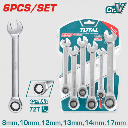 Llaves Inglesas Con Ratchet 6 Piezas.