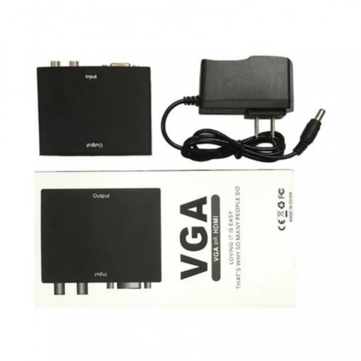 Convertidor Vga A Hdmi Con Audio Vga 2 Hdmi 1080p