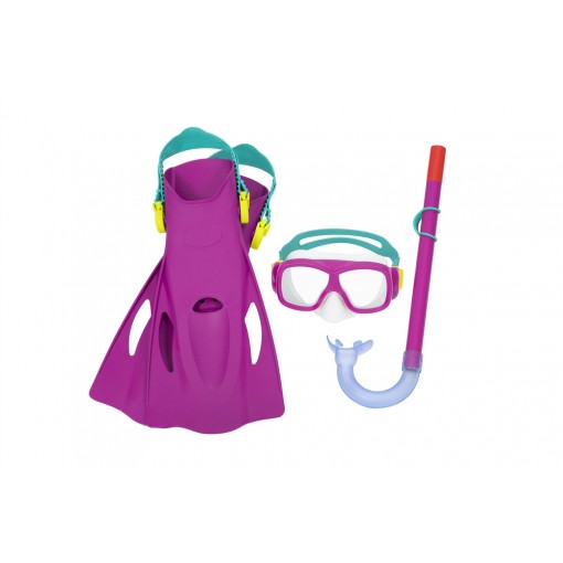 Set Buceo de Máscara, Snorkel, Aletas Rosa Bestway