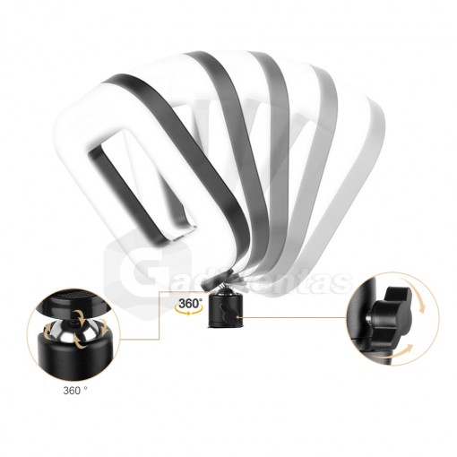 Cuadrado De Luz Led, Con Tripode 18 Cm, Aro De Luz