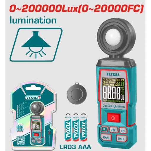 Luxómetro Digital Total Industrial, Medidor De Luz,