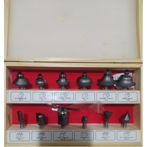 FRESAS EN JUEGO PARA MADERA CENTURY 12 PIEZAS