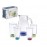 Jarra Vasos De Vidrio Colores Pack 5 Piezas