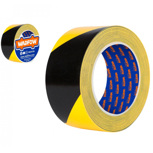 CINTA SEÑALIZACION AMARILLA Y NEGRA 30MT X 50MM