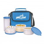 Lonchera 3 Recipientes Y 1 Vaso Color Cian