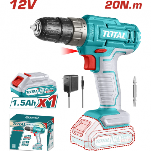 Taladro Inalámbrico Marca Total De 12v 3/8