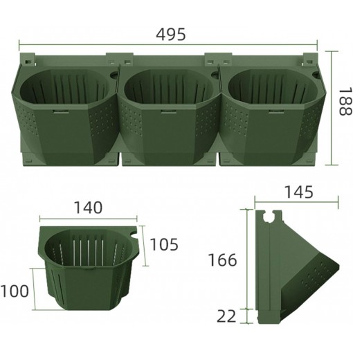 Maceta Apilable Para Interiores Y Exteriores