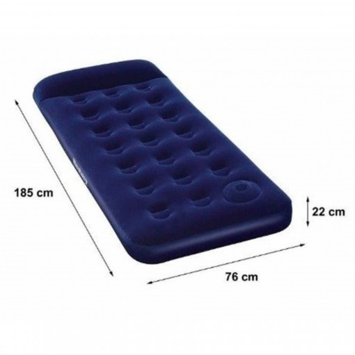 Colchon Inflable Una 1 Plaza + Almohada + Inflador Bestway Color Azul