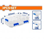 Juego De 3 Cajas Organizadoras De Plástico Transparente