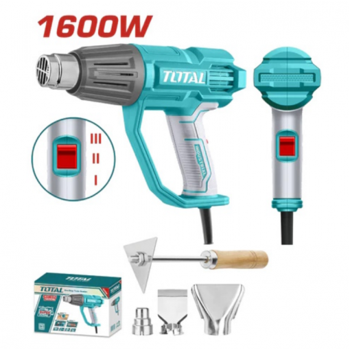 PISTOLA DE CALOR 1600W – 3 TEMPERATURAS C/BOQUILLAS (TOTAL)