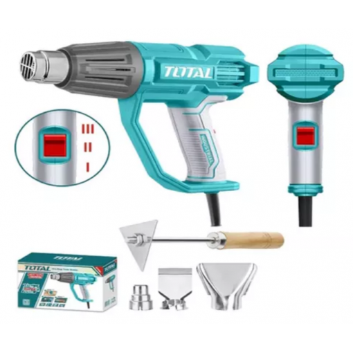 PISTOLA DE CALOR 1600W – 3 TEMPERATURAS C/BOQUILLAS (TOTAL)