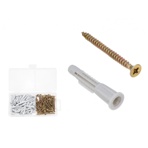 TACOS FICHER Y TORNILLOS 70 PARES 6X36 mm y 4 x 50mm
