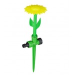 Aspersor de plástico con punta de girasol, rociador decorativo de riego para jardín y césped