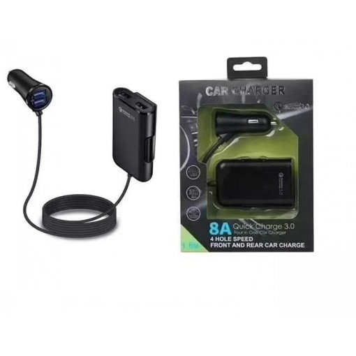 Cargador USB para automóvil de alta calidad, Cargador rápido para teléfono móvil USB 8A