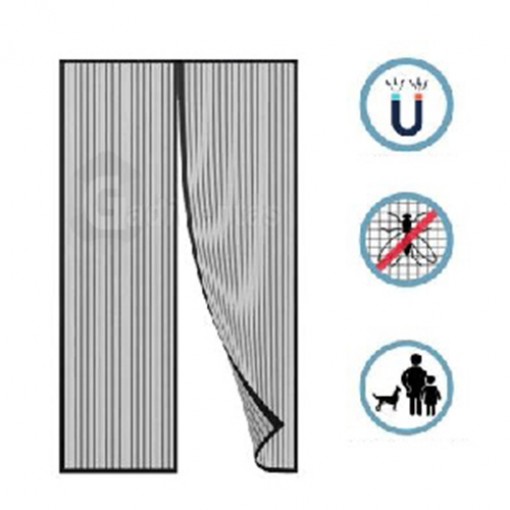 Cortina Antimosquitos 90 X 210cm Con Imanes