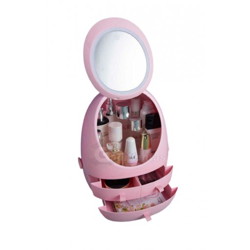 Cosmetiquero Plastico Con Espejo