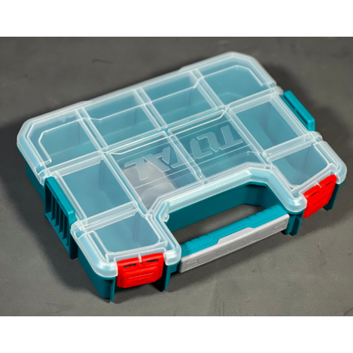Organizador plástico apilable 12 pulgadas 10 divisiones