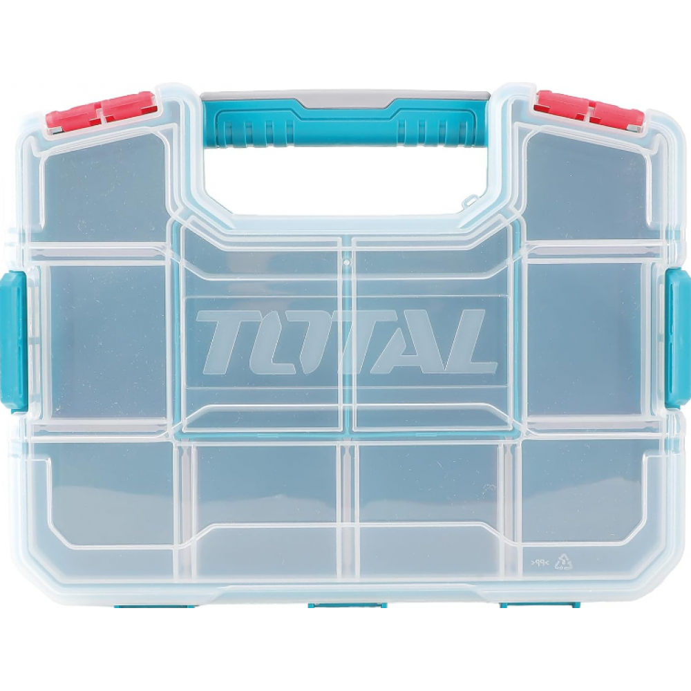 Organizador plástico apilable 12 pulgadas 10 divisiones