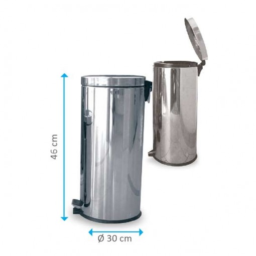 Basurero De Acero Inoxidable De 20 Litros