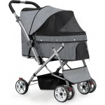 Coche plegable para mascotas de 4 ruedas, para perros medianos y grandes, gatos
