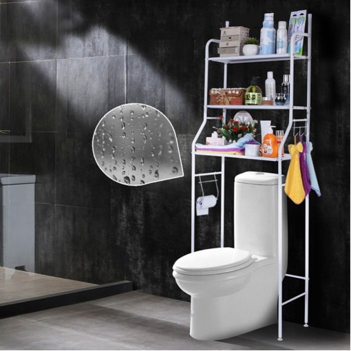 Estante de almacenamiento para baño color blanco
