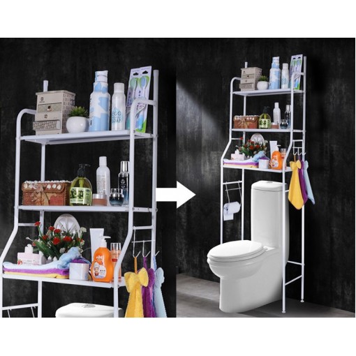 Estante de almacenamiento para baño color blanco