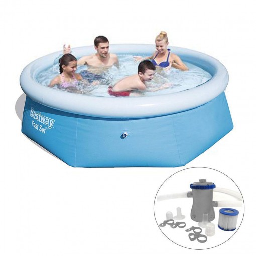 Piscina Circular Bestway 2.44 X.66 Bomba Y Filtro Incluida