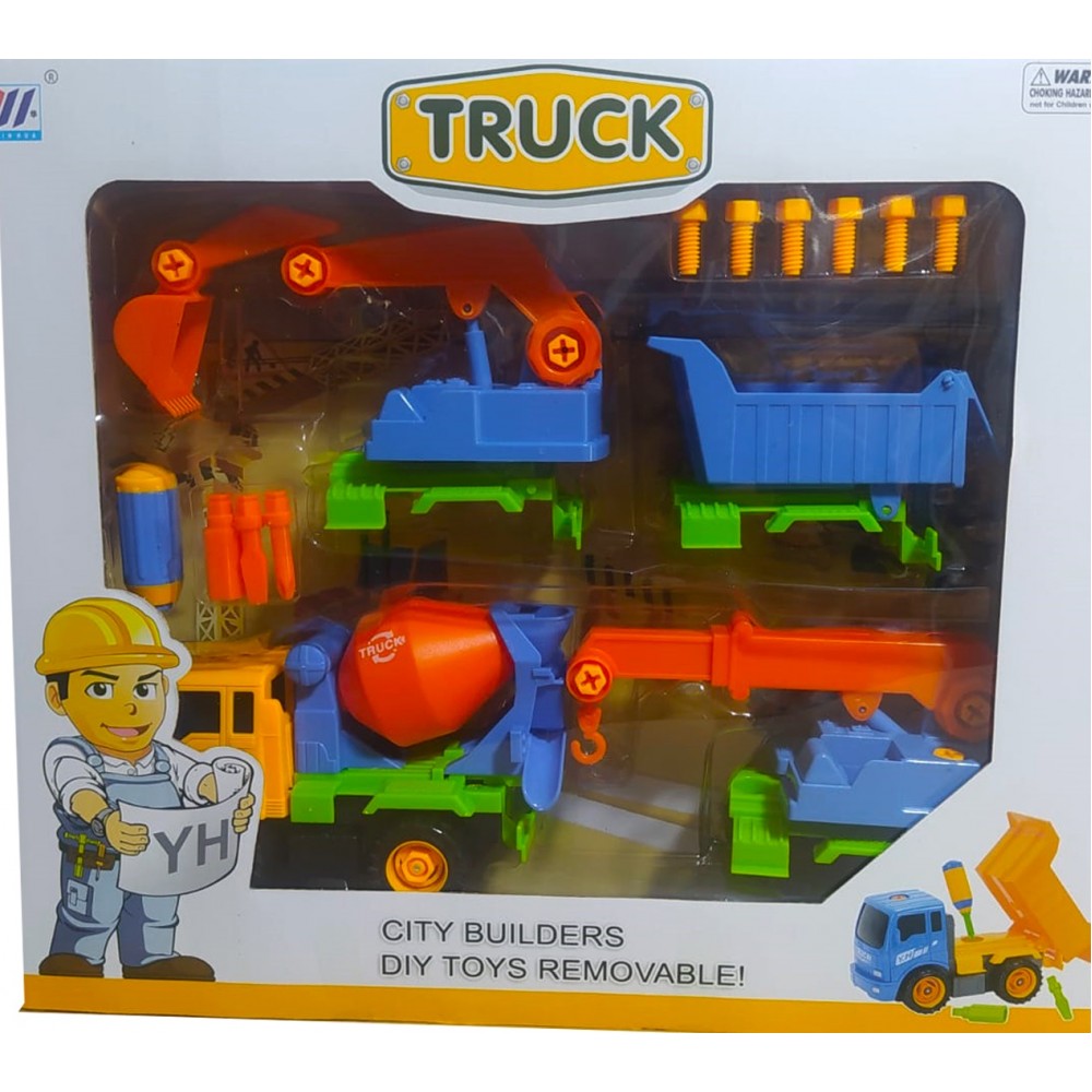 Tractor De Juguete Con Varias Piezas Adaptables