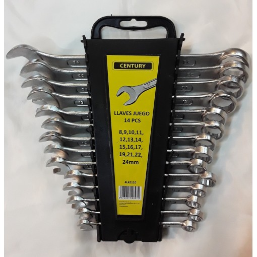 Juego De Llaves Mixta Punta Corona 14 Pcs Century Km6372