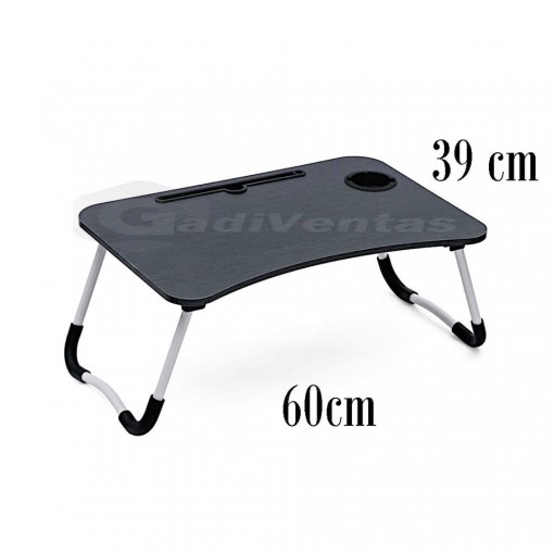 Mesa Para Portátil Con Portavasos Y Bandeja Inferior
