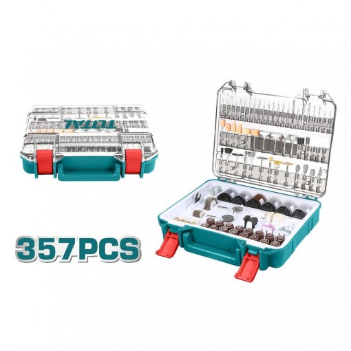 Juego de 357 accesorios para dremel , mototool, minitaladro , marca total tacsd13571