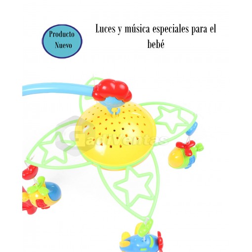 Móvil De Bebé Con Luz Y Sonidos, Divertidos Colores.