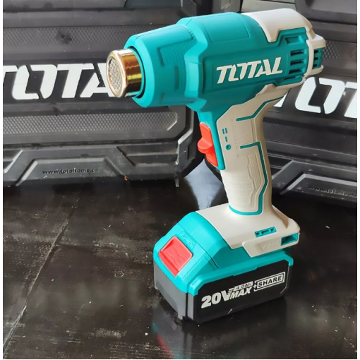 Pistola De Calor Inalámbrica Total 20v + Bateria Y Cargador Color Turquesa