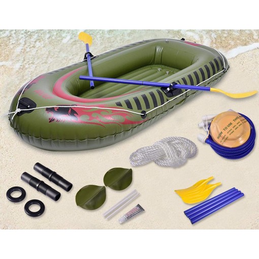 Bote Inflable Para 2 Personas Con Dos Remos Y Bomba De Pie