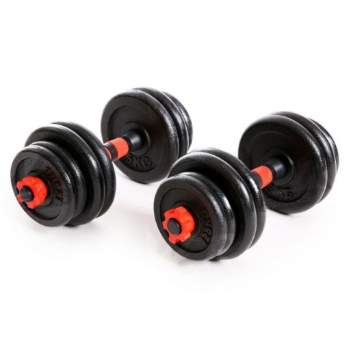 Juego de mancuernas ajustables de hierro fundido 15 kg
