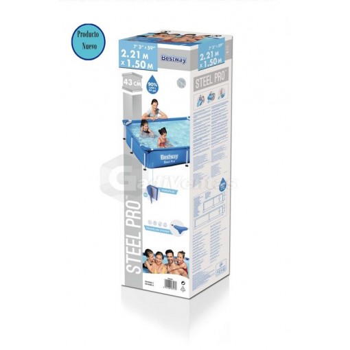 Piscina Steel Pro De 2.21m Largo X 1.50 Ancho X 43cm Alto