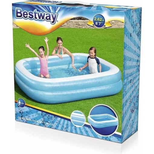 Piscina Rectangular Inflable Bestway 2.62 X 1.75 X 51 Cm