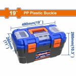 Caja de herramientas de plástico de 19'' WADFOW