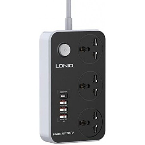 Cable de alimentación y cargador con 3 puertos de alimentación y 3 puertos USB 3.0 de carga rápida $26  · Disponibles