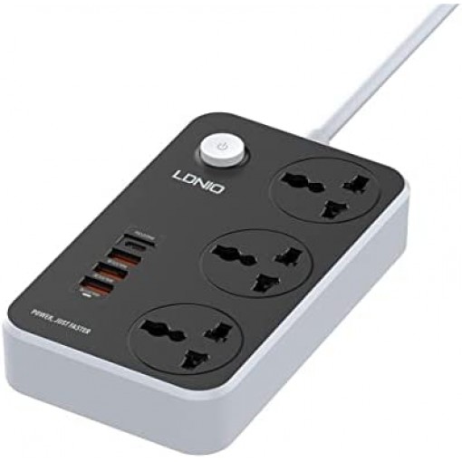 Cable de alimentación y cargador con 3 puertos de alimentación y 3 puertos USB 3.0 de carga rápida $26  · Disponibles