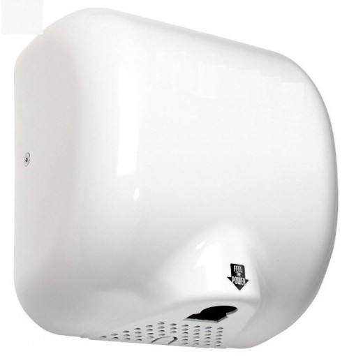 Secador De Manos Blanco De Acero Inoxidable