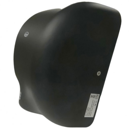 Secador De Manos Negro De Acero Inoxidable